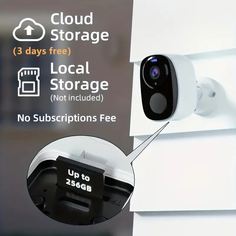 Telecamera Wi-Fi da esterno con batteria da 5200 mAh e audio bidirezionale