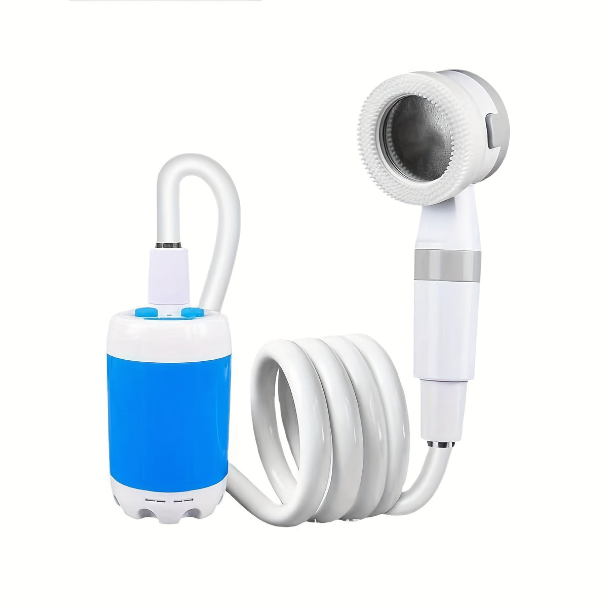 Doccia elettrica portatile blu con ricarica USB