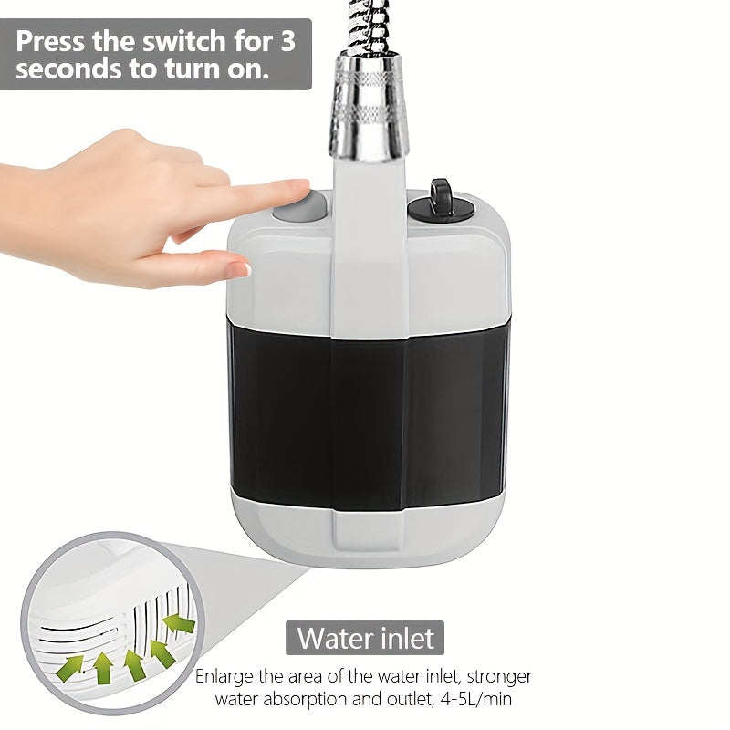 Doccia portatile da campeggio con filtro e batteria ricaricabile