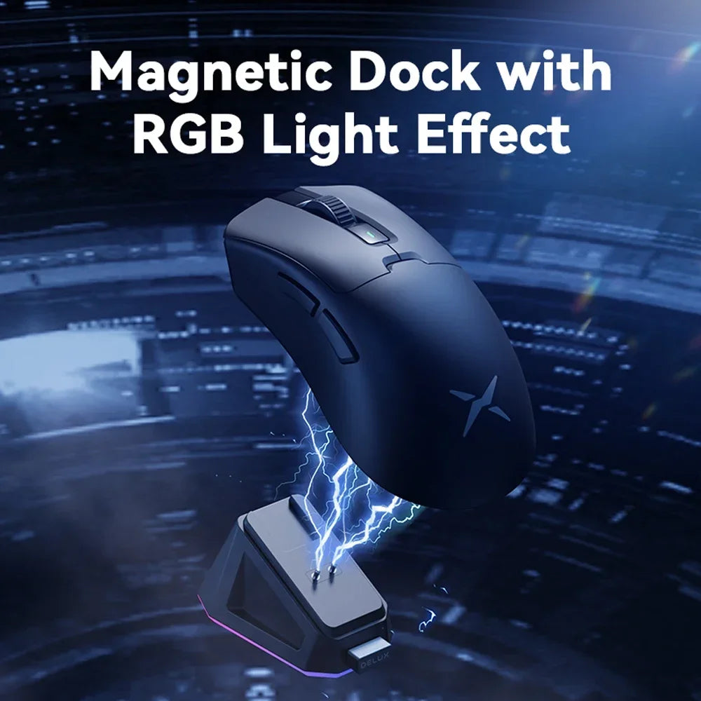 Mouse gaming wireless NNEOBA M900PRO 8K con base di ricarica RGB