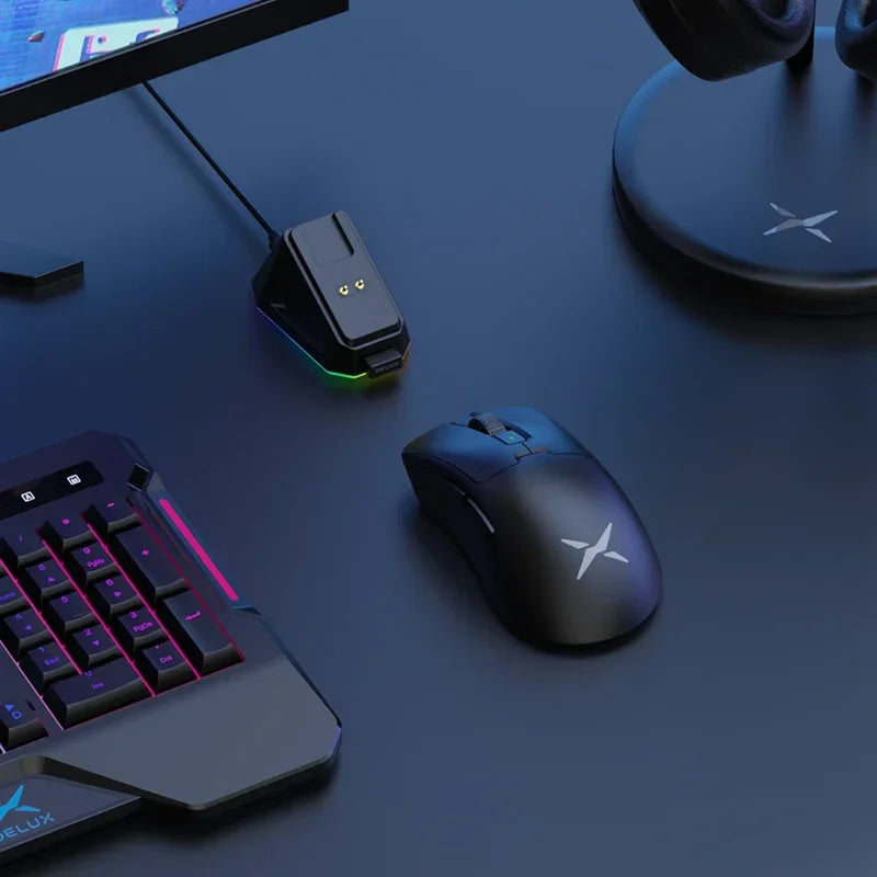 Mouse gaming wireless NNEOBA M900PRO 8K con base di ricarica RGB