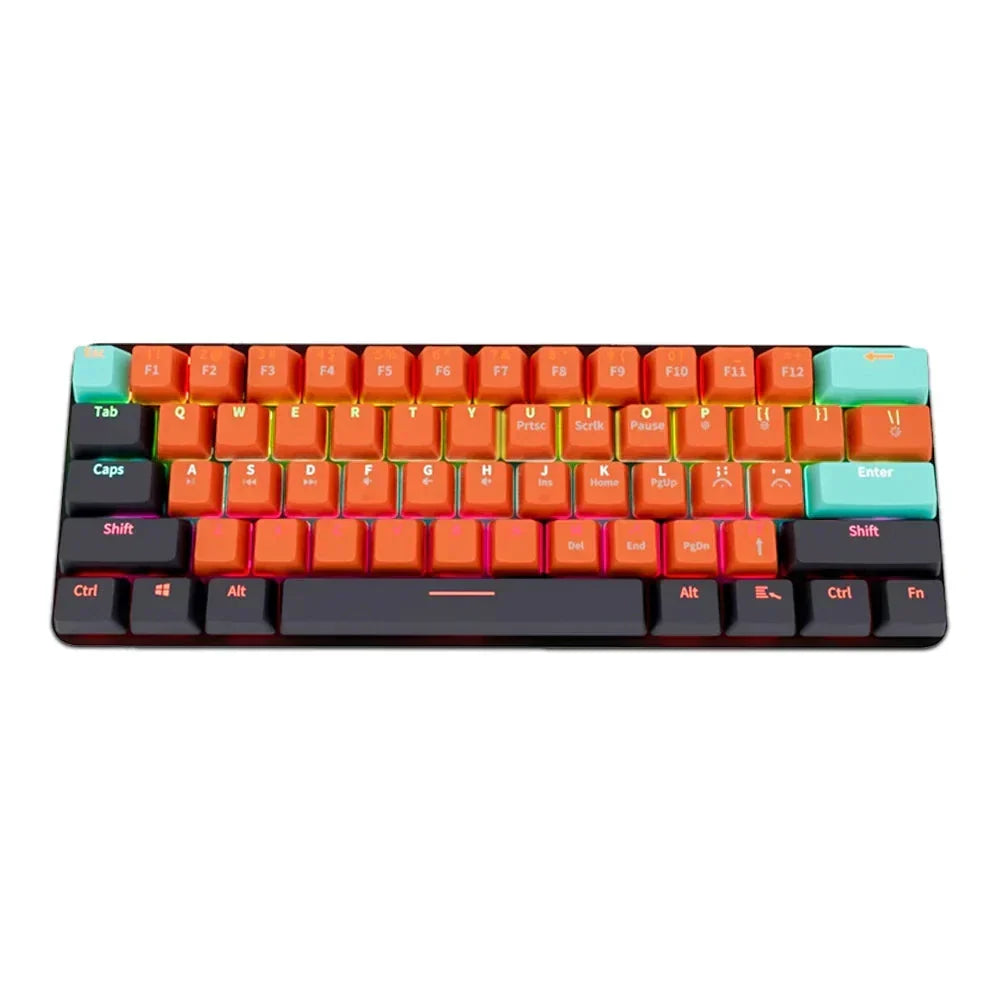 Tastiera meccanica gaming NNEOBA USB a 61 tasti con switch rossi