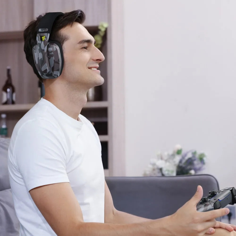 Cuffie gaming wireless mimetiche con microfono