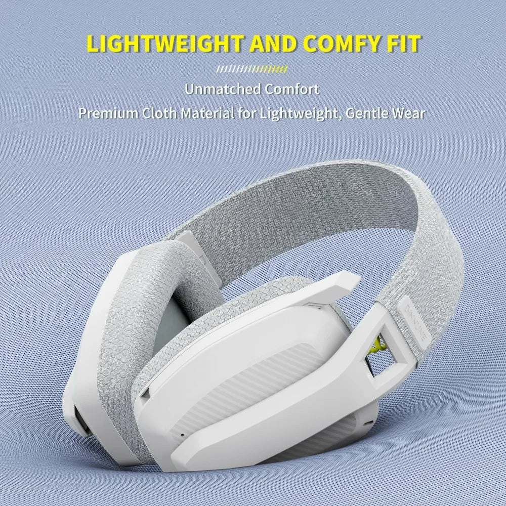 Cuffie gaming wireless con microfono bianche