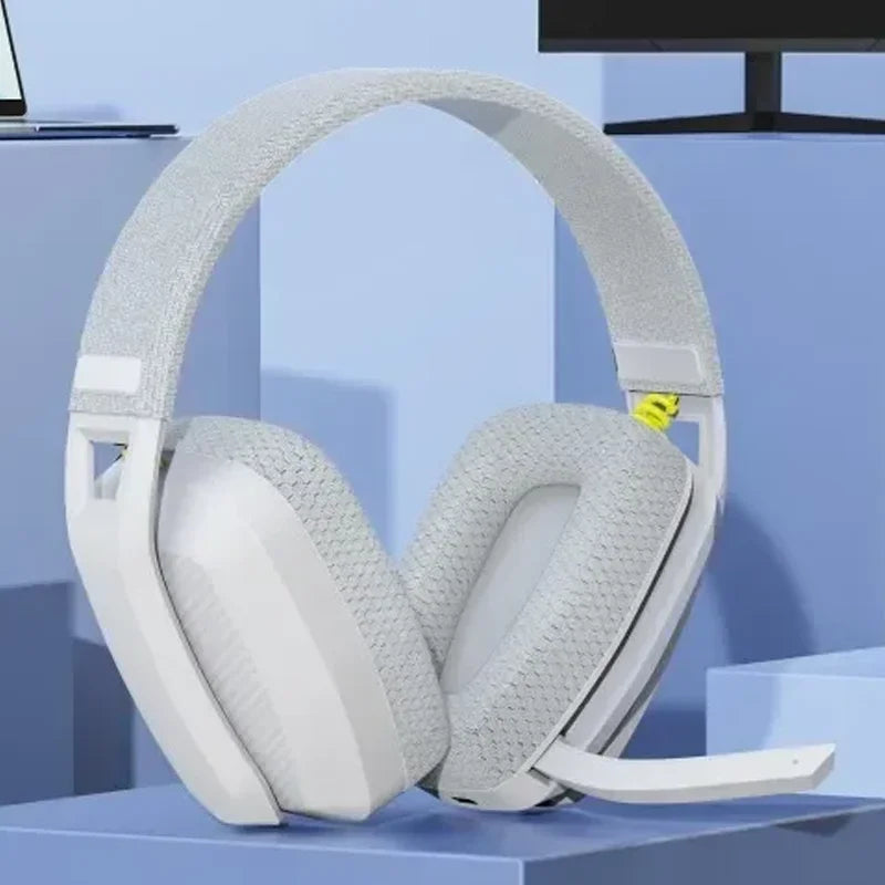 Cuffie gaming wireless con microfono bianche