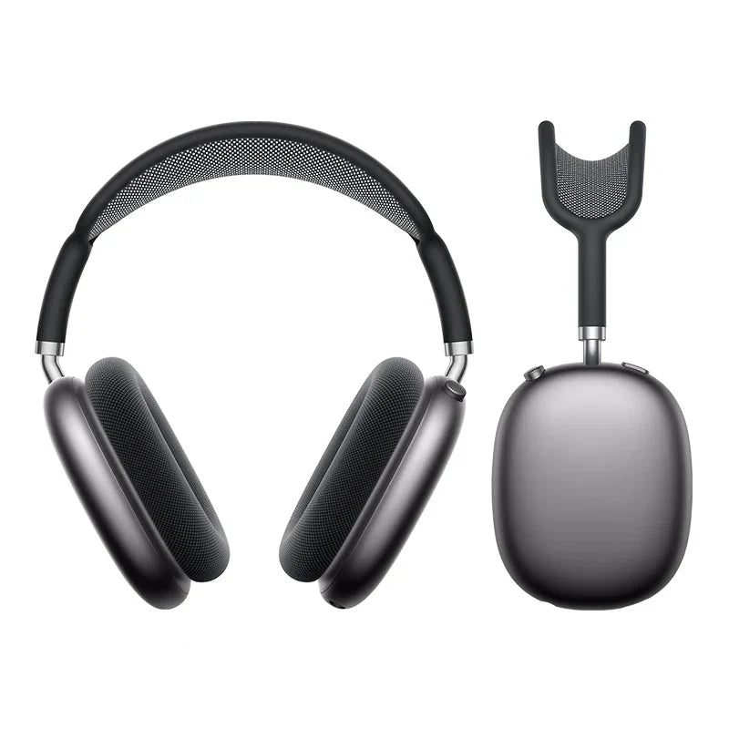 Cuffie Bluetooth 5.4 over-ear nere con microfono e ingresso AUX