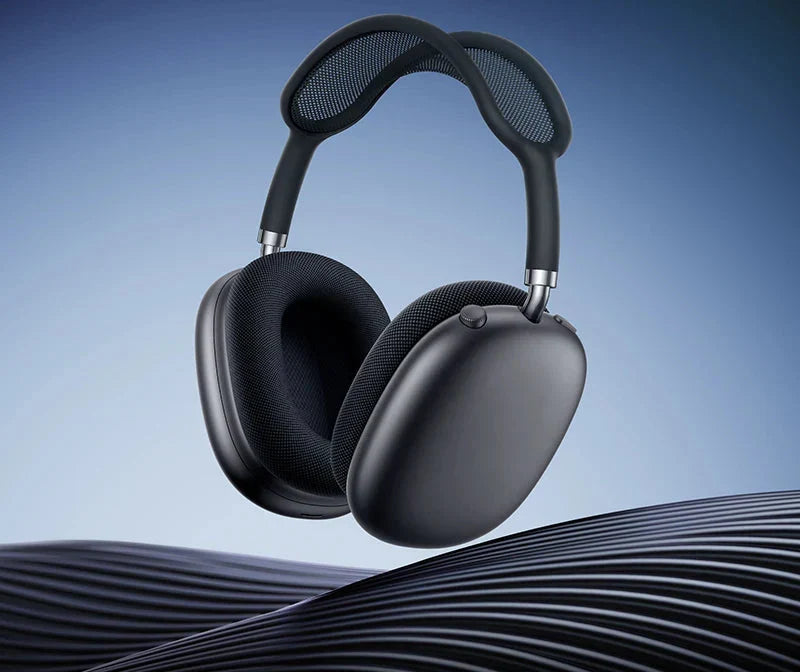 Cuffie Bluetooth 5.4 over-ear nere con microfono e ingresso AUX