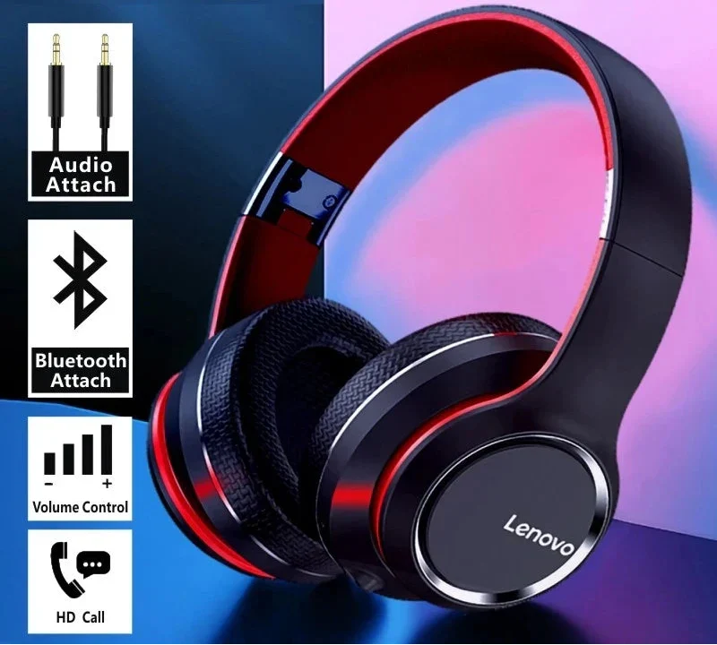 Cuffie Bluetooth over-ear pieghevoli nere con microfono