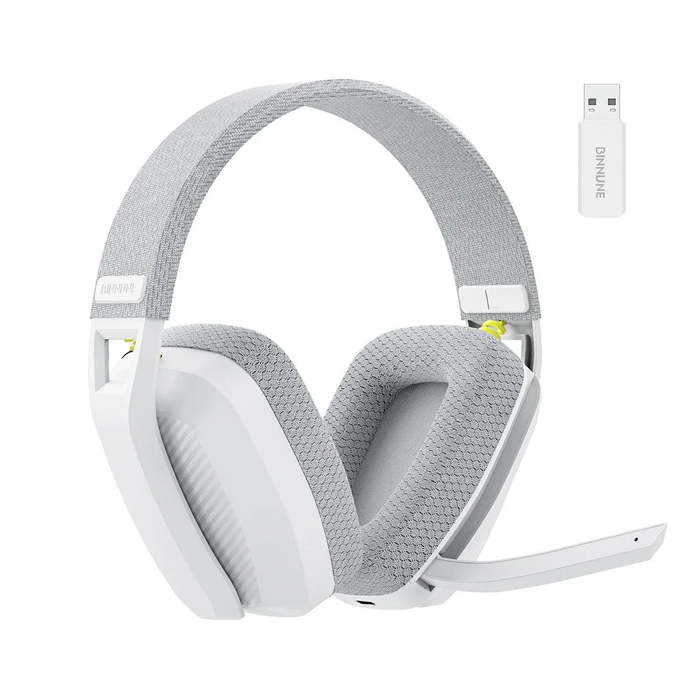Cuffie gaming wireless con microfono bianche