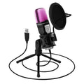 Microfono USB a condensatore cardioide con illuminazione RGB