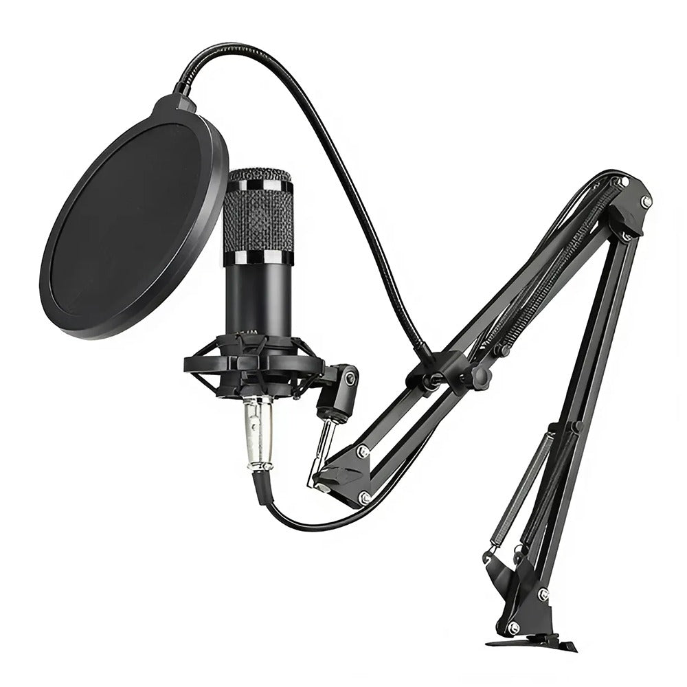 Microfono USB cardioide da scrivania con braccio e filtro antipop