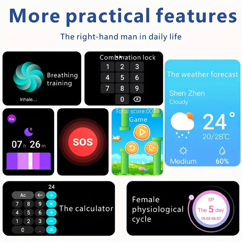 Smartwatch con chiamate Bluetooth e cinturino in silicone