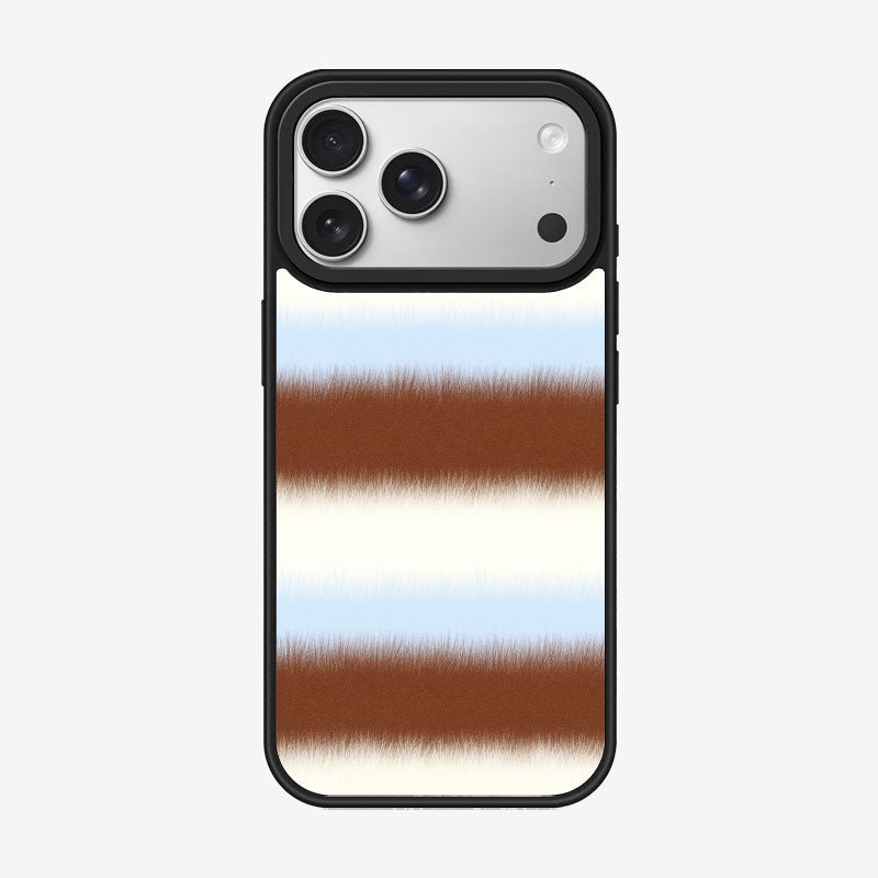 Cover magnetica opaca Casey Fuzzy Knit Stripe a righe effetto maglia