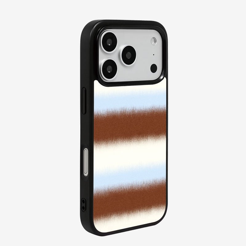 Cover magnetica opaca Casey Fuzzy Knit Stripe a righe effetto maglia