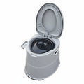 WC portatile da campeggio grigio con secchio e portarotolo