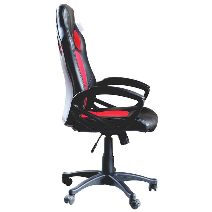 Sedia gaming con schienale colorato rosso