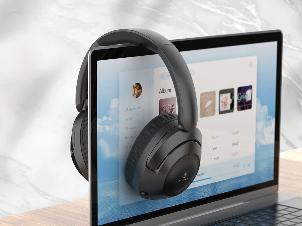 Cuffie Bluetooth pieghevoli Techancy TH5214 nere, autonomia 12 ore
