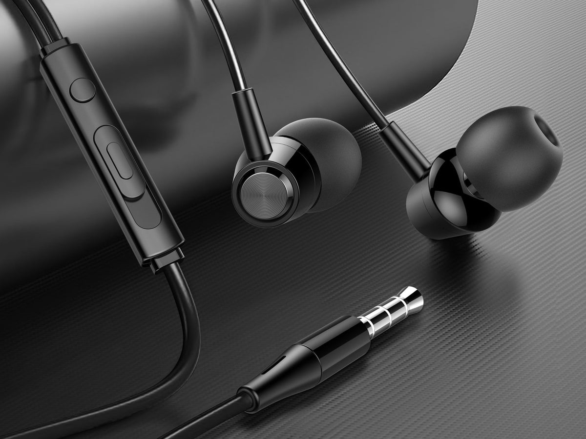 Auricolari Techancy TD8025 neri con microfono e jack 3,5 mm