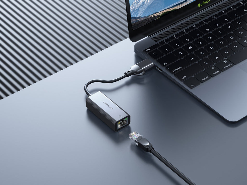 Adattatore Ethernet USB-A/USB-C–RJ45 Techancy MG1425 10/100 Mbps