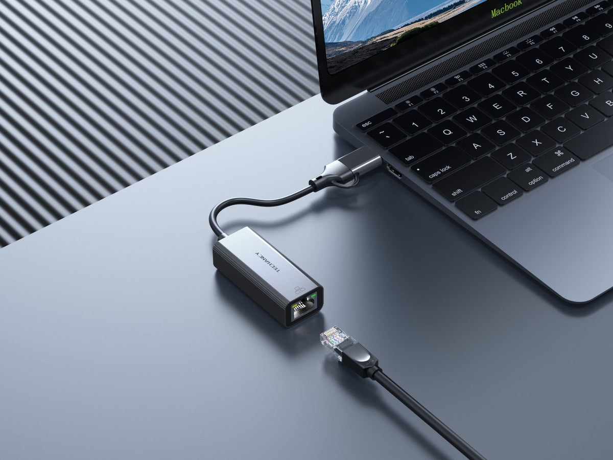 Adattatore Ethernet USB-A/USB-C–RJ45 Techancy MG1425 10/100 Mbps