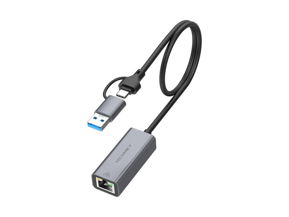 Adattatore Ethernet USB-A/USB-C–RJ45 Techancy MG1425 10/100 Mbps
