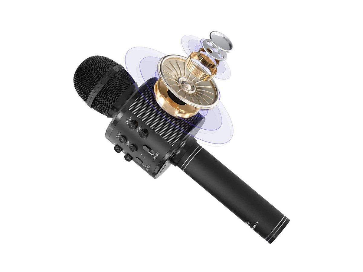 Microfono karaoke wireless Techancy KZ1561 con altoparlante Bluetooth
