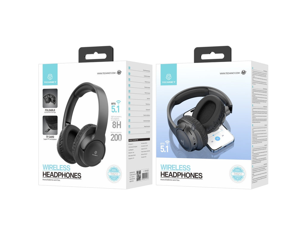 Cuffie Bluetooth pieghevoli Techancy TH5212 nere