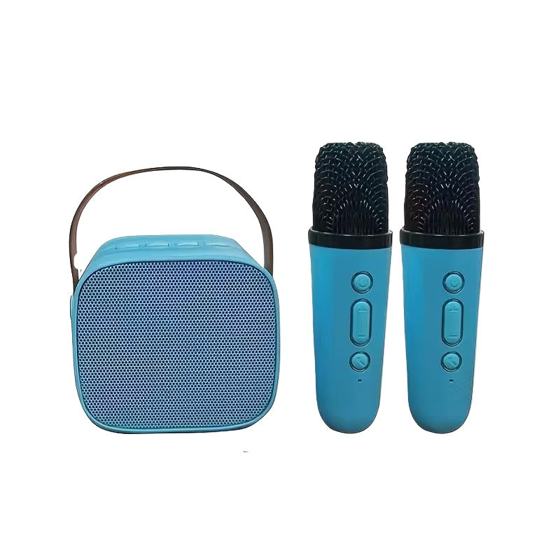 Mini altoparlante karaoke portatile wireless con 2 microfoni